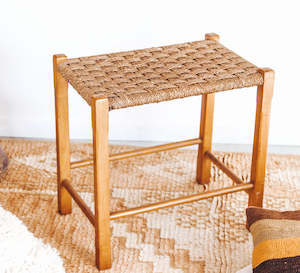 Vintage Seagrass Stool