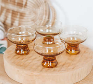 Gift Ideas: Vintage Kaaru Honeygold Glasses - Set of 4