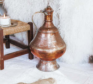 Moroccan Vibes: Vintage Copper Hand-Beaten Vessel