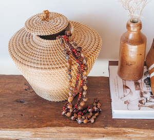 Lidded Cane Basket