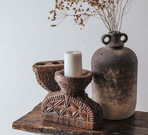 Rustic Seeder Candle Stand