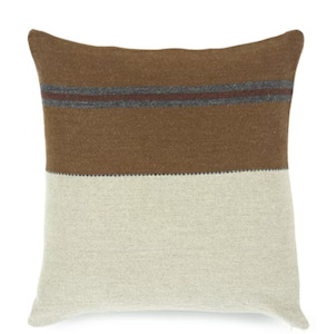 Highland Stripe Cushion Cover - Leather