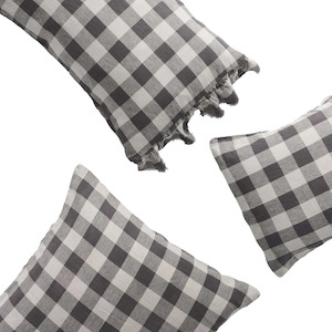 Licorice Gingham Pillowcase Sets