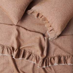 Cinnamon Ruffle Flat Sheet