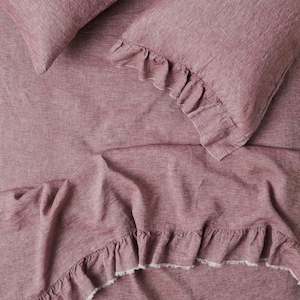 Aubergine Ruffle Flat Sheet