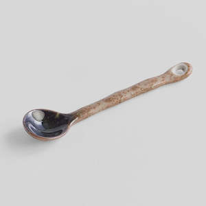 Green Crystal Porcelain Spoon