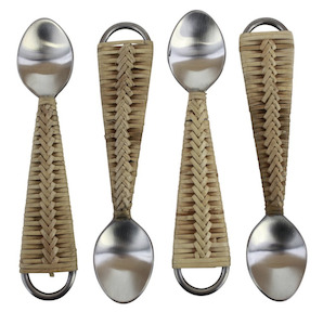 Rattan Teaspoon Set