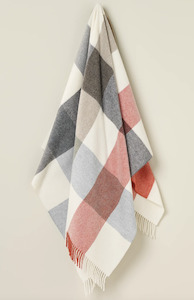 Homewares: Checkboard Islay Orange Throw