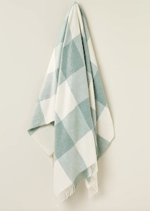 Homewares: Checkboard Eucalyptus Throw