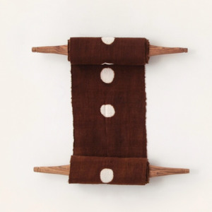 Homewares: Textile Totem - Flourish Brown/White