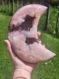 Crystal glass: Pink Amethyst - Man in the Moon