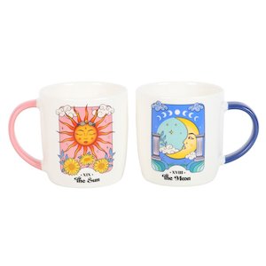 Crystal glass: Sun & Moon Celestial Ceramic Mug Set