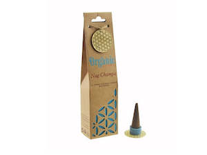 Crystal glass: Organic Goodness Nag Champa Incense Cones with Holder