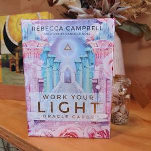 Crystal glass: Work Your Light Oracle