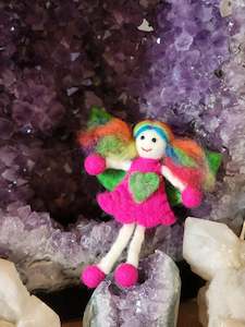 Crystal glass: Pink Chakra Fairy