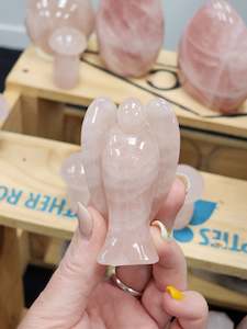 Large Rose Quartz Angel