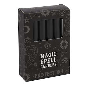 Crystal glass: Magic Spell - Black Protection Spell Candle