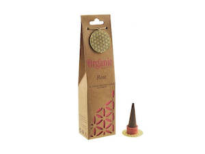 Crystal glass: Organic Goodness Rose Incense Cones with Holder