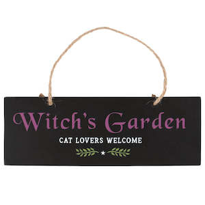 Crystal glass: Witches Garden Sign