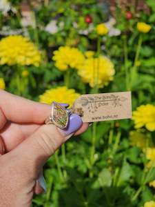 Ammolite in Stirling Silver Size 7.5