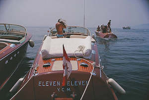 SLIM AARONS 'MOTORBOATS IN ANTIBES' PHOTOGRAPHIC PRINT