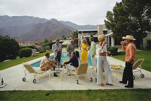 SLIM AARONS 'DESERT HOUSE PARTY' PHOTOGRAPHIC PRINT