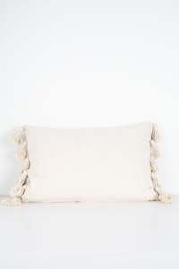 Cushion Cover with Tassels - Off White