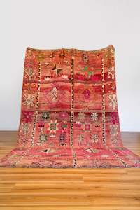 Store-based retail: Vintage Moroccan Boujaad Rug