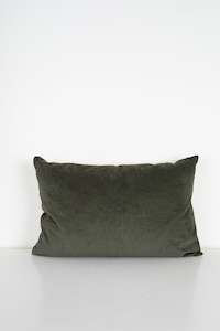 Store-based retail: Corduroy Green Cushion