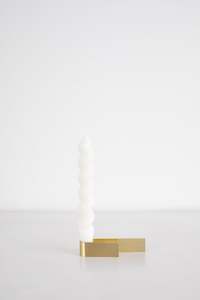 Brass Roll Candle Holder