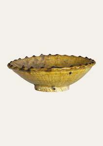 Store-based retail: Moroccan Mustard Zig Zag Bowl - Medium