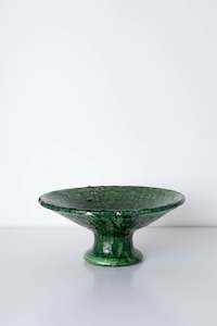 Moroccan Green Pedestal Bowl - Medium