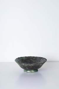 Store-based retail: Moroccan Green Zig Zag Bowl - Medium