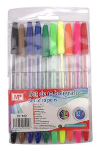 Gel Pens (0.7mm) 10pk - Assorted Colours