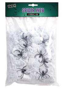 Spider Web With 8 Spiders (120g)