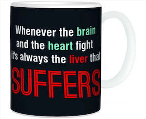 Variety: Novelty Mug - Brain Heart Liver