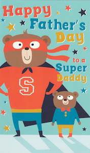 Jordan Fathers Day Greeting Card - Super Teddy Bears