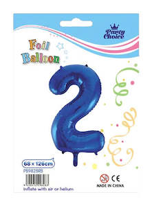 Variety: Foil Balloon (68x126cm) Royal Blue Number - 2