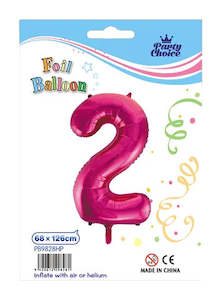 Variety: Foil Balloon (68x126cm) Hot Pink Number - 2