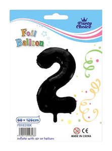 Foil Balloon (68x126cm) Black Number - 2