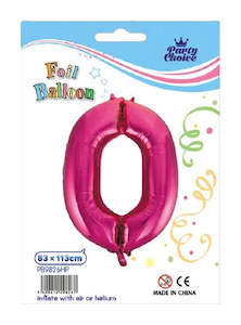 Variety: Foil Balloon (83x113cm) Hot Pink Number - 0