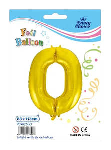 Variety: Foil Balloon (83x113cm) Gold Number - 0