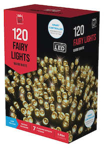 W/P LED Fairy Flashing Lights 120PC - Warm White