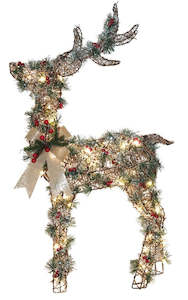 Variety: LED Pine Tips Standing Reindeer (90cm)