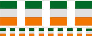 Ireland Bunting (10x21cm) L:3M 12 Flags