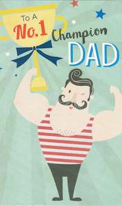 Jordan Fathers Day Greeting Card - Muscle Man