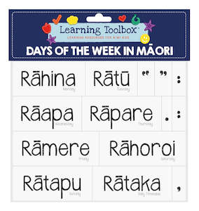 Magnetic Learning Resources - Days Of The Week In Maori