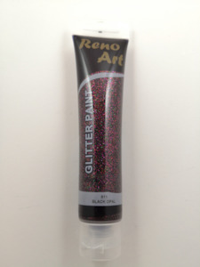 #911 Reno Art Acrylic Glitter Paint (75ml) - Black Opal