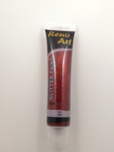 #903 Reno Art Acrylic Glitter Paint (75ml) - Red