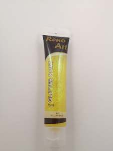 #912 Reno Art Acrylic Glitter Paint (75ml) - Yellow Pale